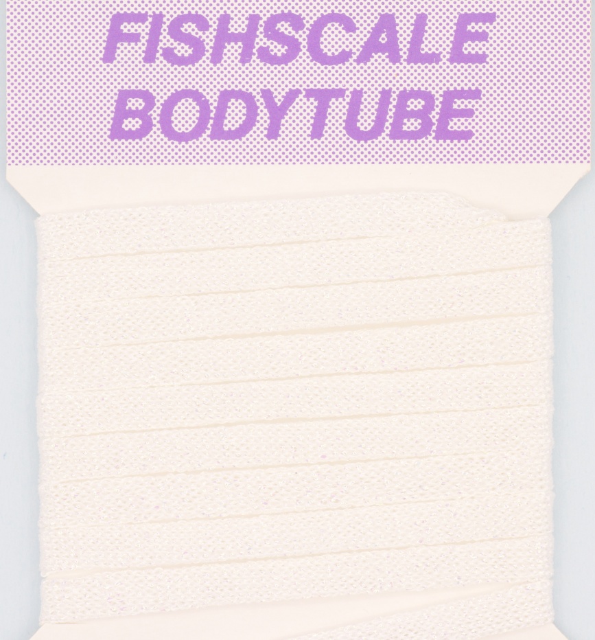 Lureflash Fishscale Body Tube Medium Fluorescent White Fly Tying Materials